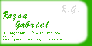 rozsa gabriel business card